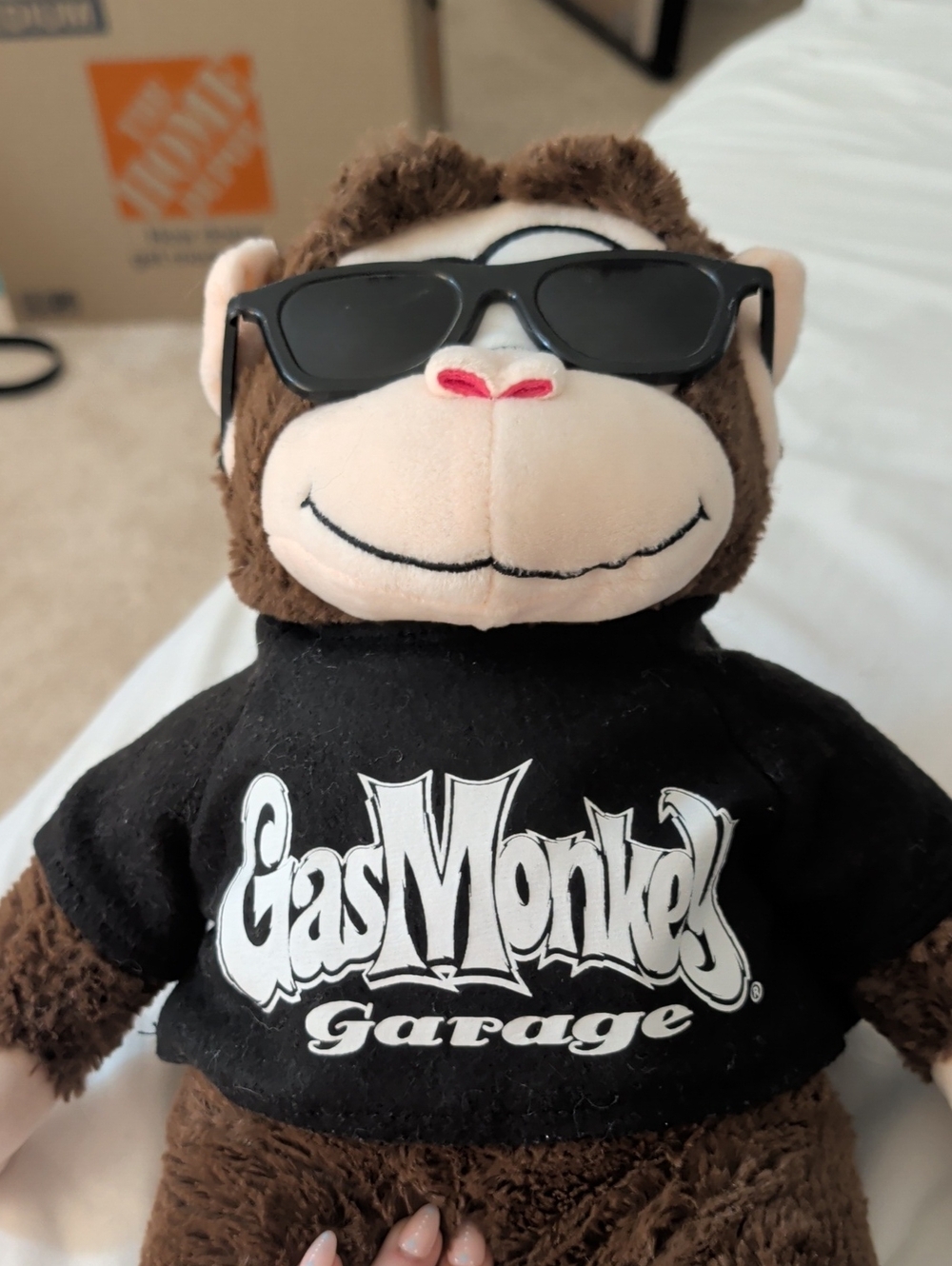 Gas Monkey Garage Plush Monkey - Brown with Black Shirt